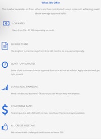 a screen shot of a credit card application page